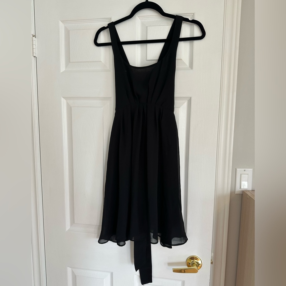 Black elegant chiffon dress